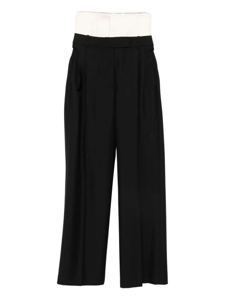  Róhe Layered-effect Pleated Trousers - Black 