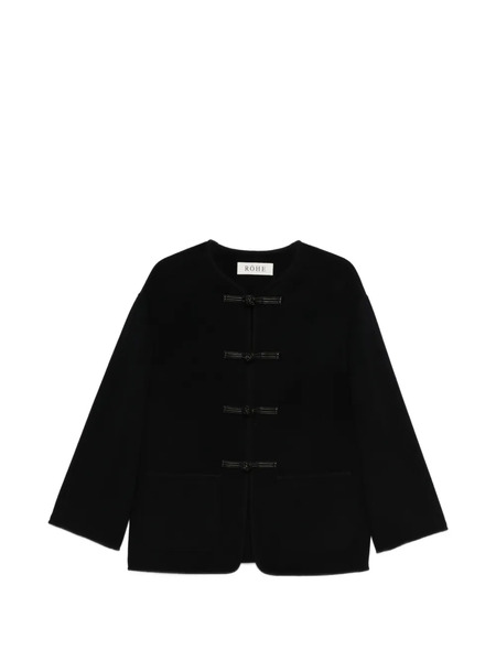  Róhe Mandarin Double-faced Wool Jacket - Blue 