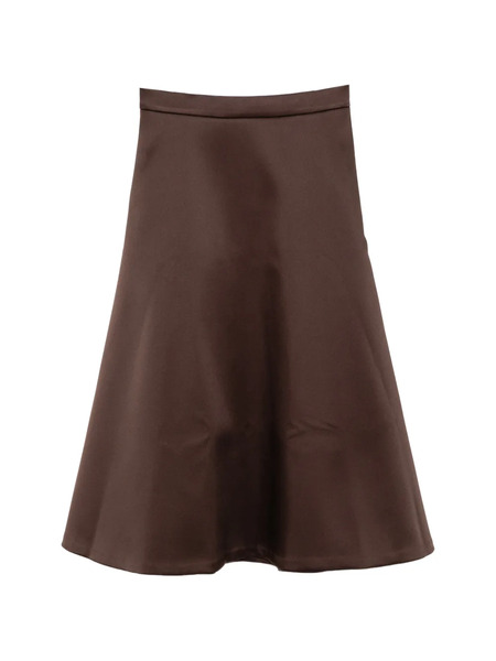  Róhe Satin Midi Skirt - Brown 