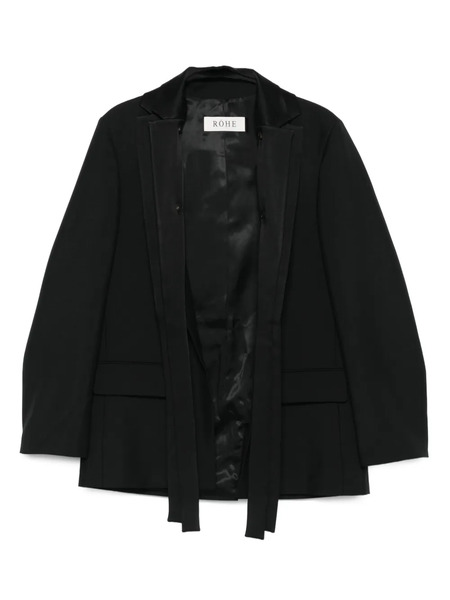  Róhe Shawl-lapel Wool Jacket - Black 