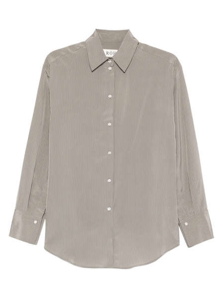  Róhe Striped Button-down Shirt - Grey 