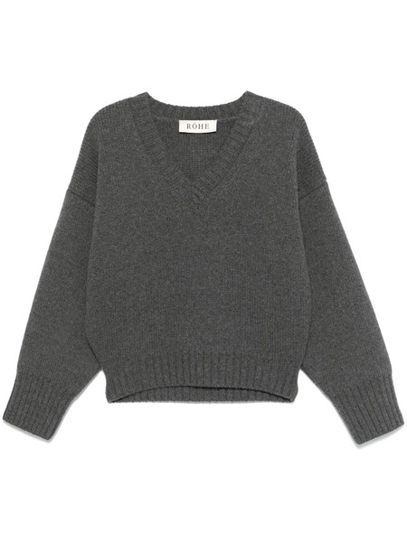  Róhe V-neck Sweater - Grey 