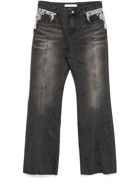 Rokh Lace Detailing Jeans - Black 
