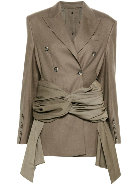  Rokh Wrapped Blazer - Green 