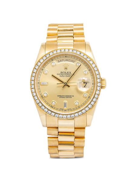  Rolex Diamond 36mm Day-date Watch - Gold 