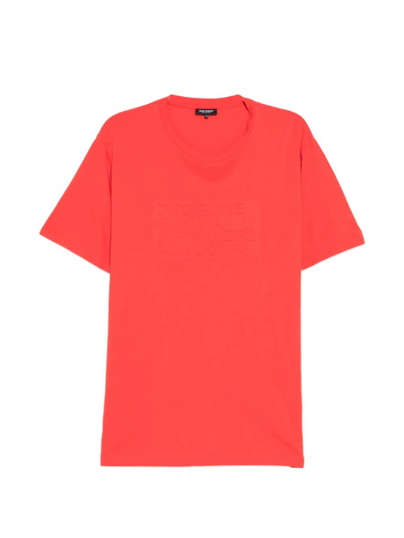  Ron Dorff Text Crew-neck T-shirt - Orange 