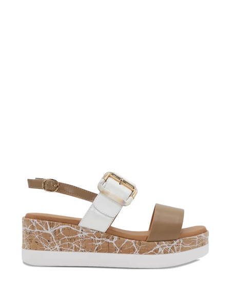  Ron White Cork Wedge Sandals - Neutrals 