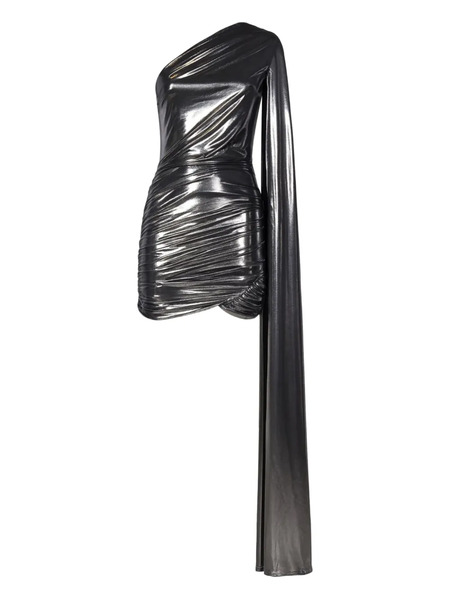  Room76 One-shoulder Draped Mini Dress - Silver 
