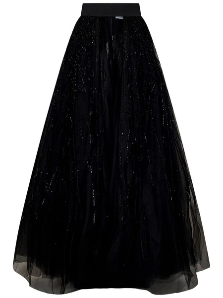  Room76 Open-front Maxi Skirt - Black 