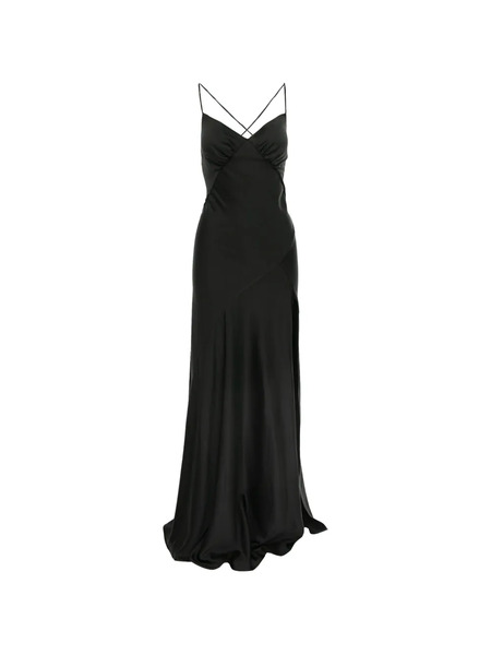  Roserry Seville Front-slit Dress - Black 
