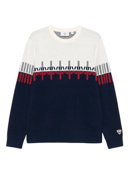  Rossignol Fairisle-pattern Crew-neck Sweater - Blue 