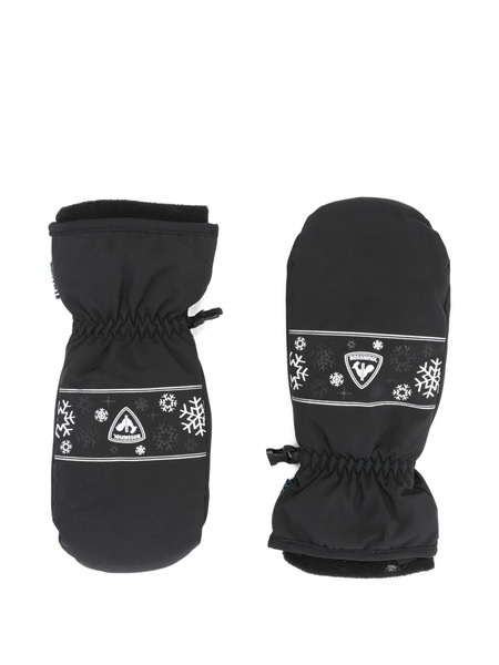  Rossignol Kids Snowflake-pattern Ski Mittens - Black 