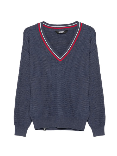  Rossignol V-neck Textured Sweater - Blue 