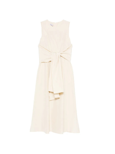  Rosso 35 Bow-belted Midi Dress - Neutrals 