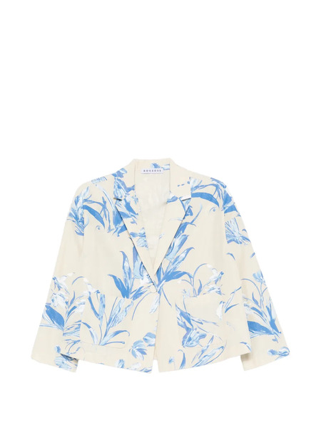  Rosso 35 Floral Print Americana Jacket - Neutrals 