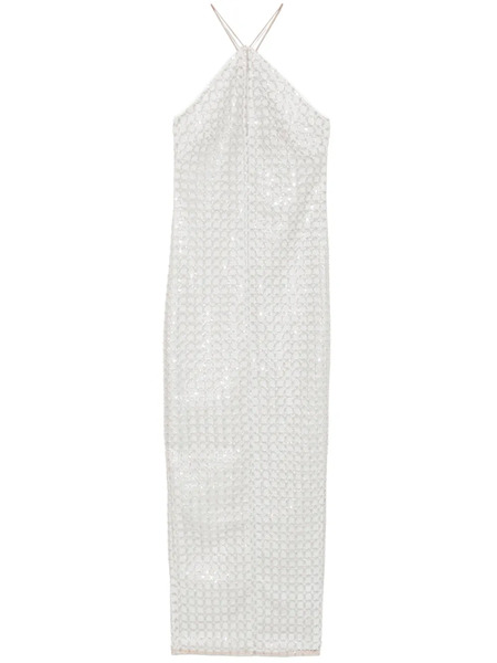  Rotate Birger Christensen Beaded Maxi Dress - Neutrals 