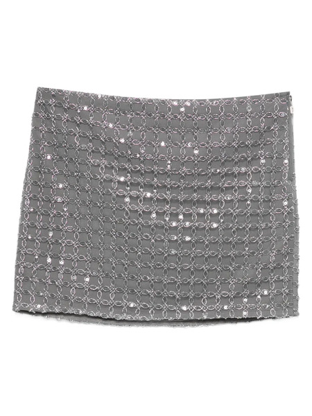  Rotate Birger Christensen Beaded Mini Skirt - Grey 