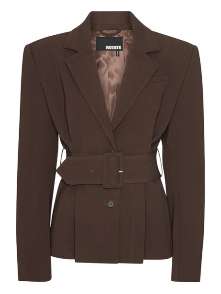  Rotate Birger Christensen Belted Blazer - Brown 