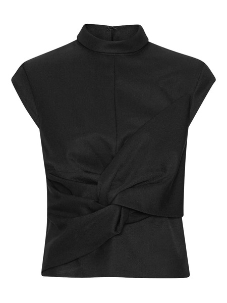  Rotate Birger Christensen Draped Top - Black 