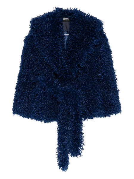  Rotate Birger Christensen Faux-fur Belted Jacket - Blue 