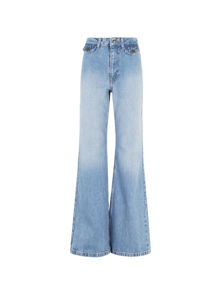 Rotate Birger Christensen Flared High-waisted Jeans - Blue 