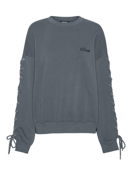  Rotate Birger Christensen Lacing Crew-neck Sweater - Grey 