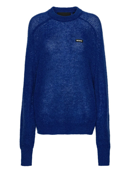  Rotate Birger Christensen Logo-patch Sweater - Blue 