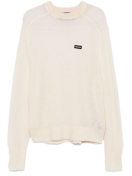  Rotate Birger Christensen Logo-patch Sweater - White 