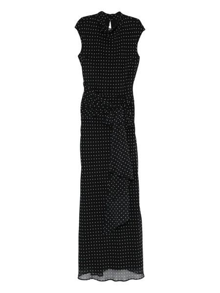  Rotate Birger Christensen Patterned Maxi Dress - Black 