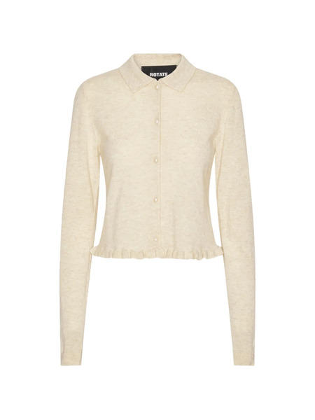  Rotate Birger Christensen Polo-collar Cardigan - Neutrals 