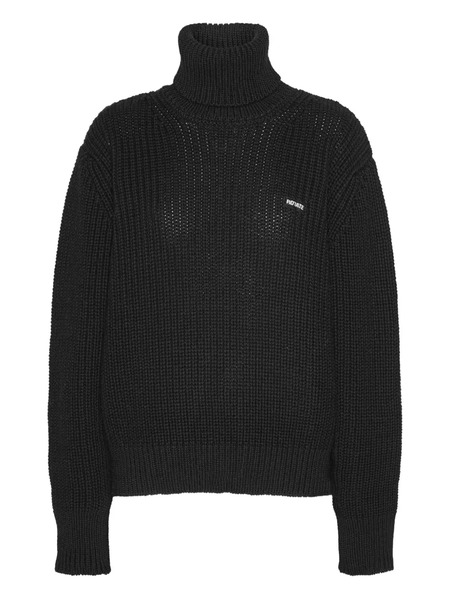  Rotate Birger Christensen Ribbed Turtleneck Sweater - Black 