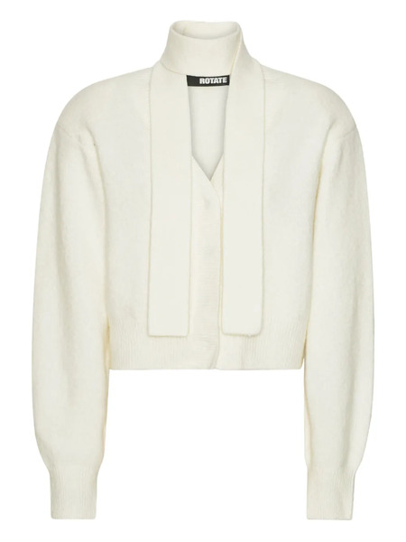  Rotate Birger Christensen Scarf-neck Cardigan - Neutrals 