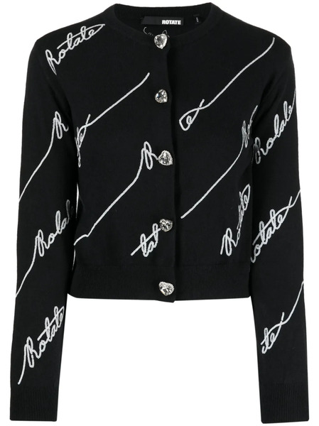  Rotate Birger Christensen Sequin-embellished Cardigan - Black 