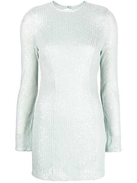  Rotate Birger Christensen Sequin-embellished Open-back Minidress - Blue 