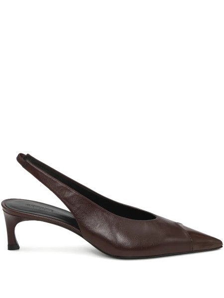  Rotate Birger Christensen Slingback Leather Pumps - Brown 