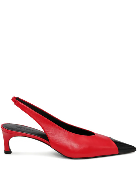  Rotate Birger Christensen Slingback Leather Pumps - Red 