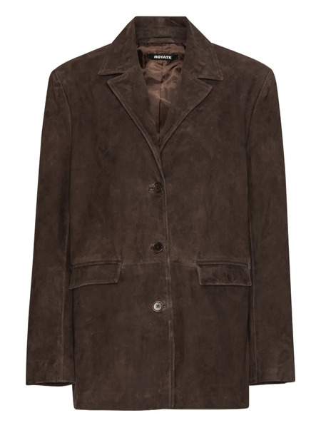  Rotate Birger Christensen Suede Blazer - Brown 