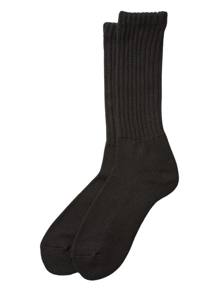  Rototo Ribbed Socks - Black 