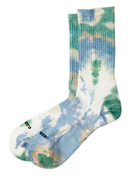  Rototo Tie-dye Socks - White 