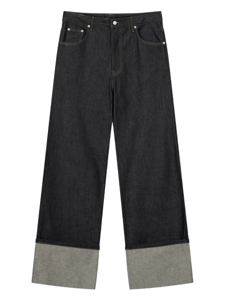  Rough. Cuffed Five-pocket Denim Jeans - Blue 