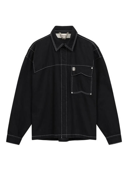  Rough. Denim Shirt - Black 