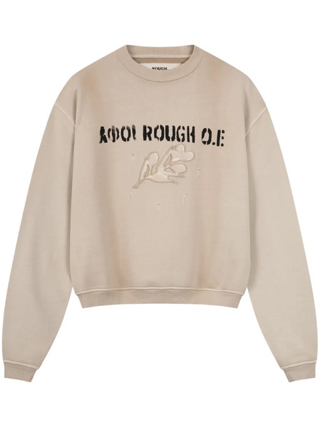  Rough. Logo-print Sweatshirt - Neutrals 