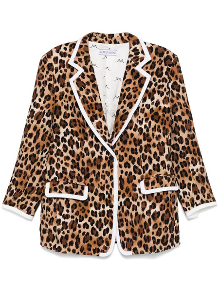  Rowen Rose Leopard-print Blazer - Neutrals 