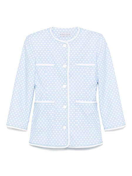  Rowen Rose Polka-dot Jacket - Blue 