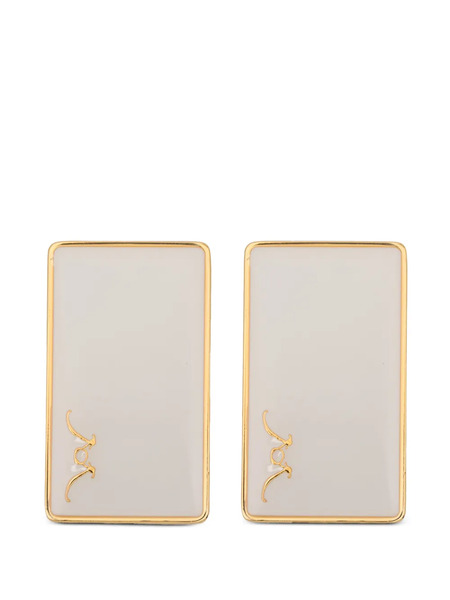 Rowen Rose Rectangular Earrings - Gold 