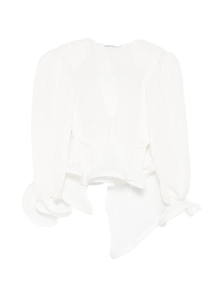  Rowen Rose V-neck Blouse - White 