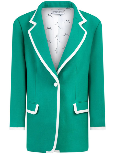  Rowen Rose Wool Oversized Blazer - Green 