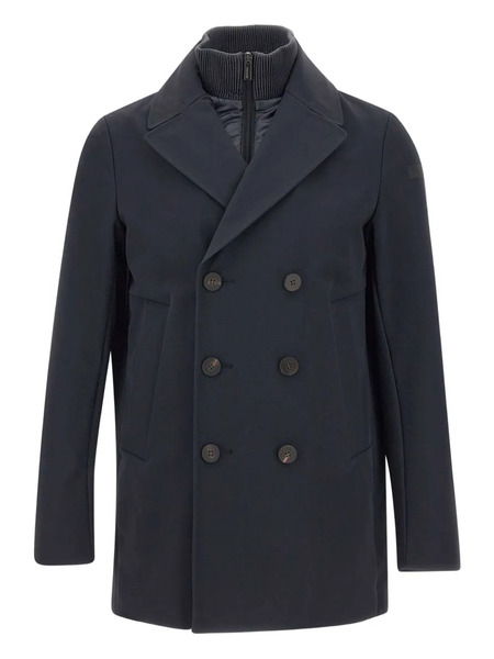  Rrd Double-breasted Peacoat Jacket - Blue 