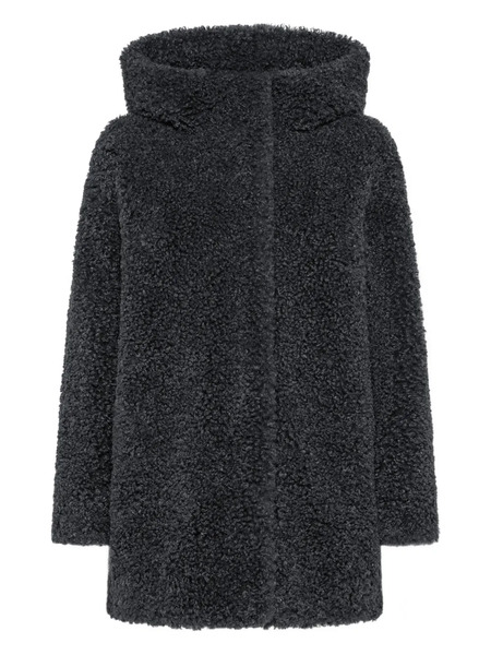  Rrd Hooded Lamb Coat - Black 