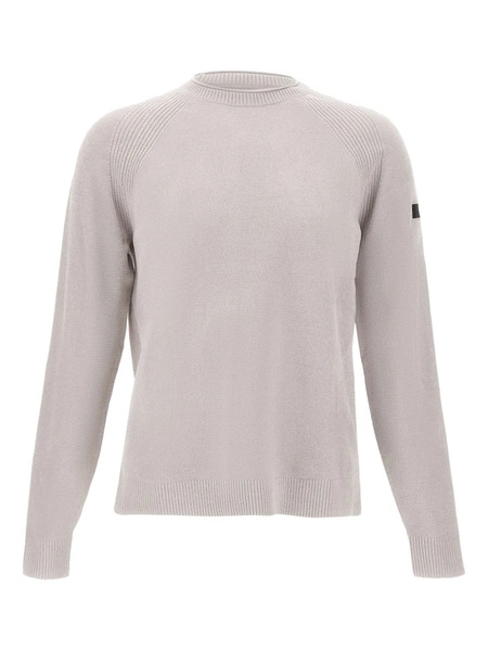  Rrd Ribbed-panel Sleeve Sweater - Grey 
